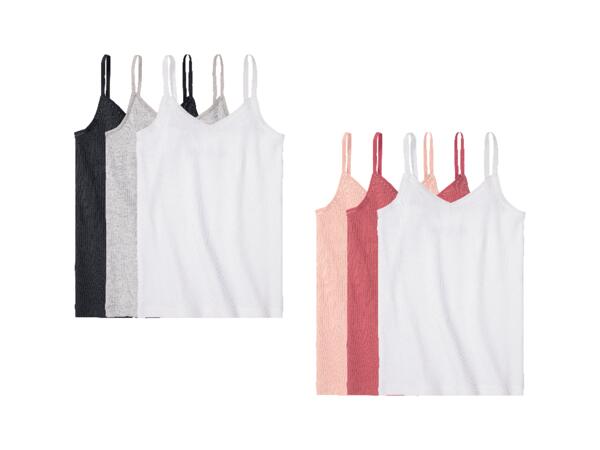 Ribbstickad topp, 3-pack