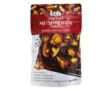 DJ&A Shiitake Mushroom Crisps 65g - Chilli & Garlic