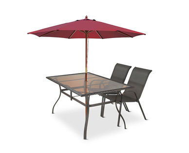 Gardenline 9' Wood Market Umbrella