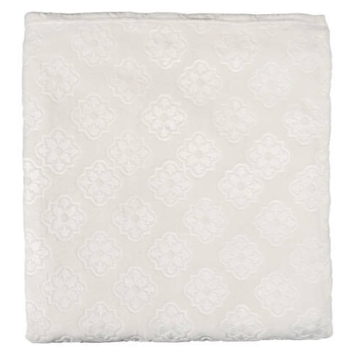 Full/Queen Size Sculpted Blanket, White