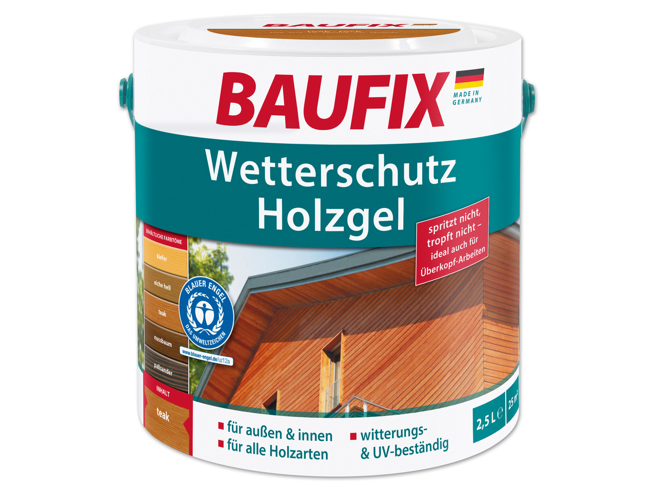 BAUFIX(R) Wetterschutz-Holzgel, 2,5 l