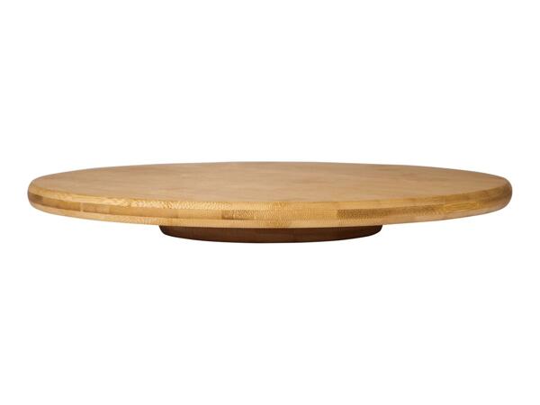 Livarno Home Bamboo Serving Plate/​Bamboo Lazy Susan