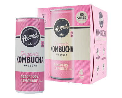 Remedy Raspberry Lemonade Kombucha 4x250ml