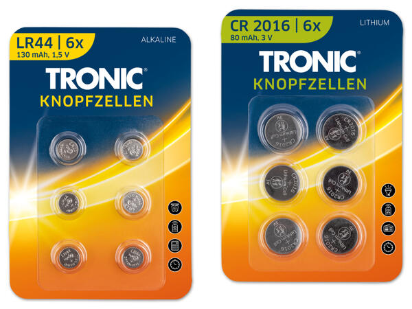 Knopfzelle, 6 Stück