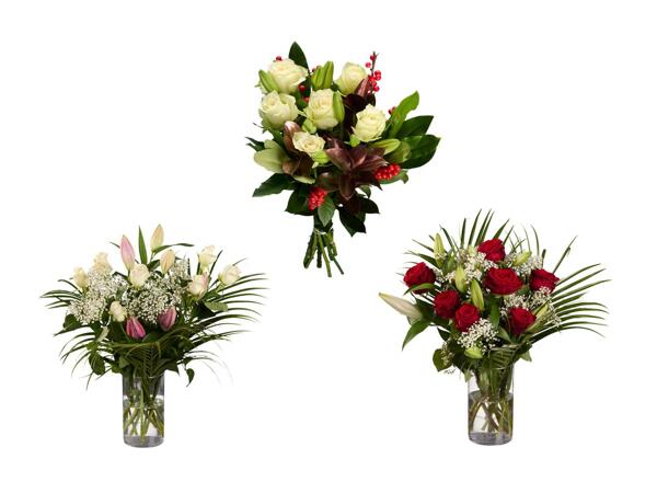 Bouquet de roses et de lys exclusif