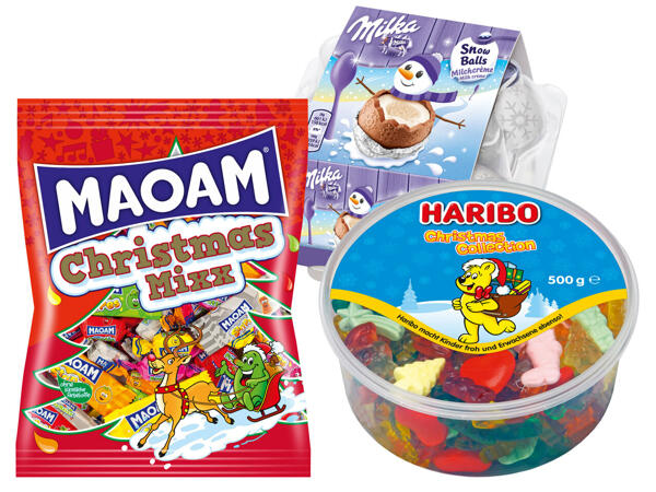 Milka/Maoam/Haribo Christmas Mixx, Christmas Collection oder Snowballs