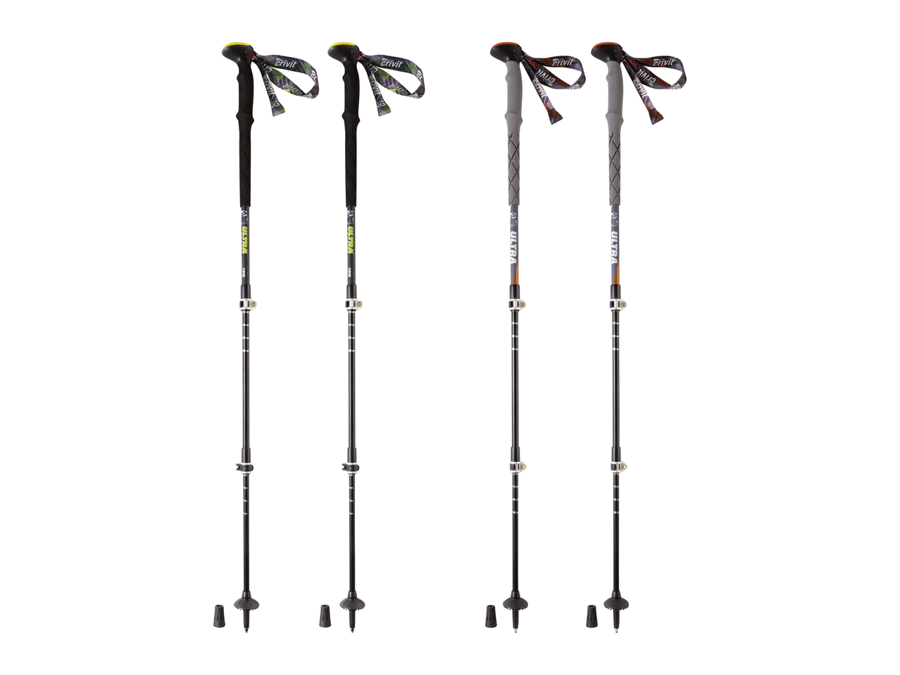 Bâtons de randonnée en aluminium, lot de 2