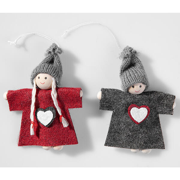 Filz-Weihnachtshänger 2er-Set