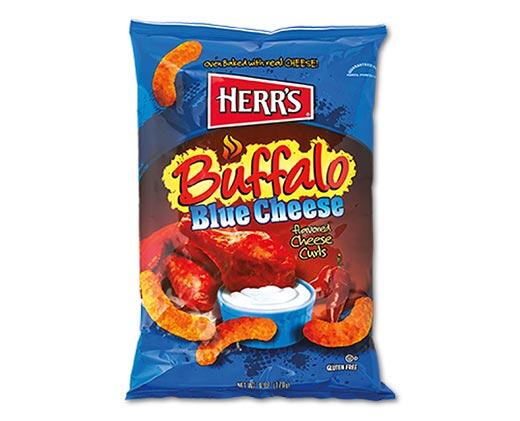 Herr's 
 Cheese Curls Jalapeno Poppers or Buffalo Blue Cheese