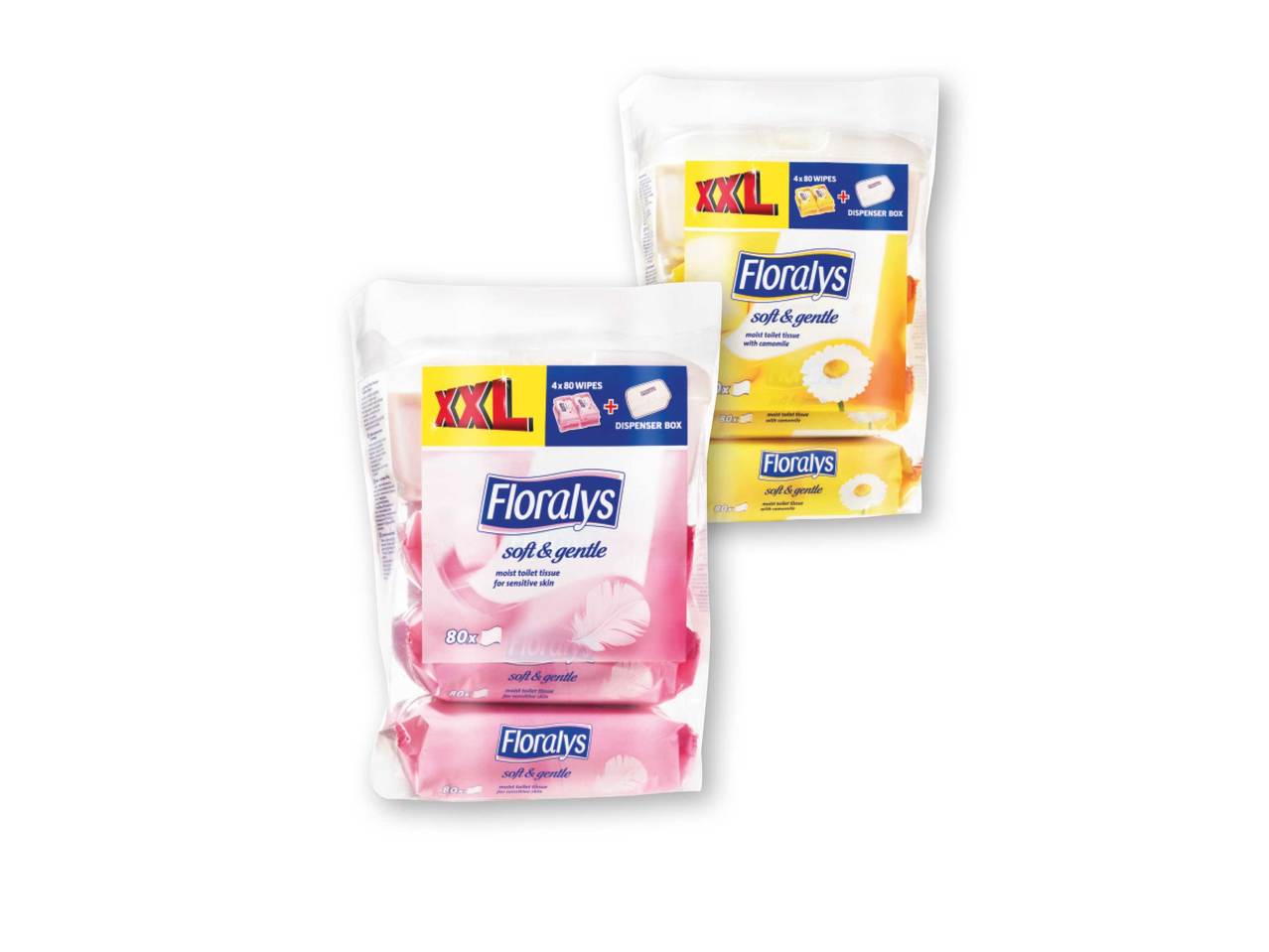 FLORALYS Moist Toilet Tissue with Dispenser Box