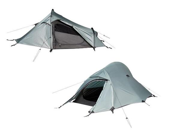 Trekingový stan pro 2 osoby aqua grey