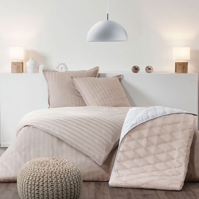 Housse d'édredon en satin, 2 pers.