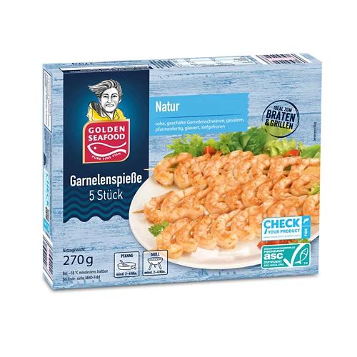 GOLDEN SEAFOOD Garnelenspieße, Natur