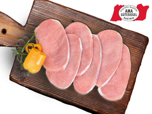 Frische Minutensteaks vom Schwein