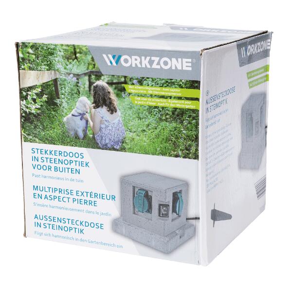 WORKZONE(R) 				Steckerblock in Steinoptik
