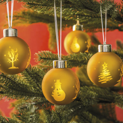 Julekugle med LED-lys