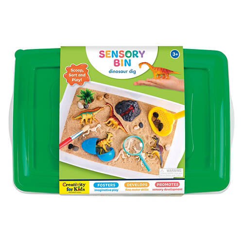 Sensory Bin Dinosaur Dig