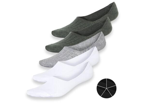 Men's No-Show Socks, 5 pairs