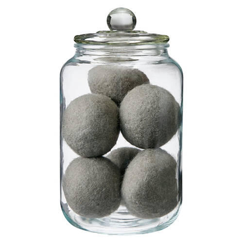 6 Pack Wool Dryer Balls, Grey