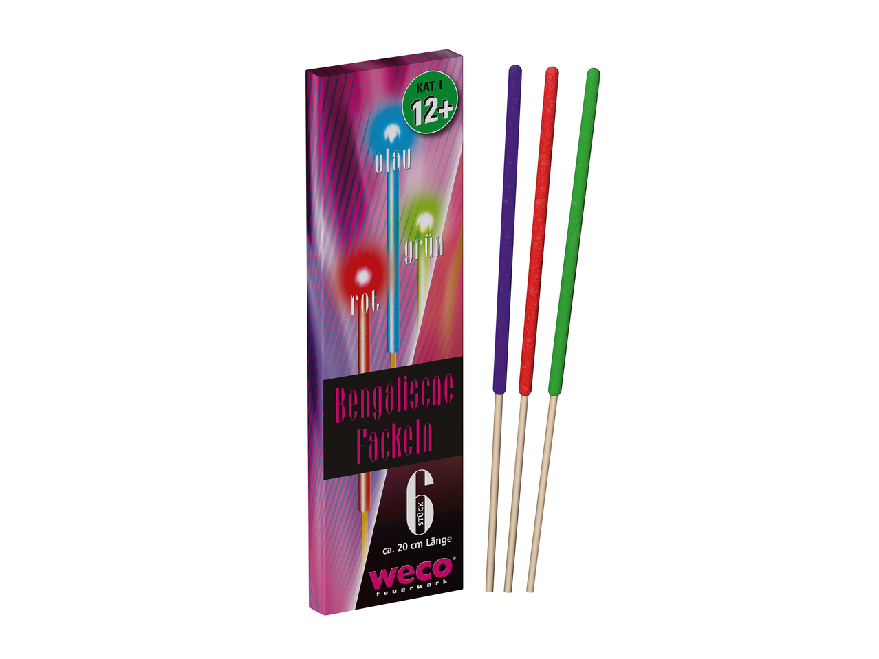 Feux de Bengale, lot de 6
