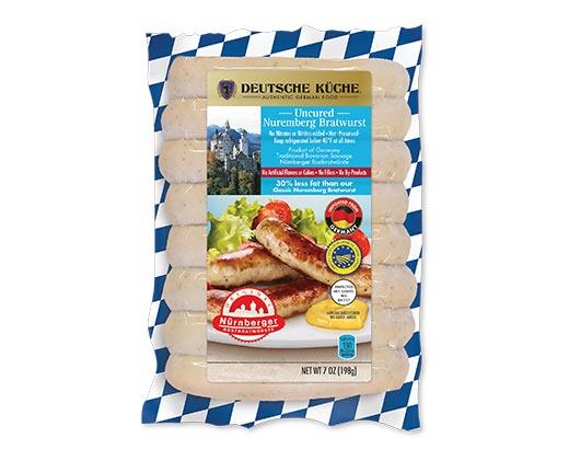 Deutsche Küche 
 Nuremberg or Nuremberg Reduced Fat Bratwurst