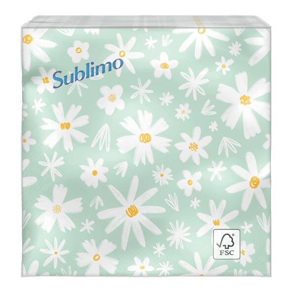 SUBLIMO(R) 				Serviettes de fête, 25 ou 40 pcs