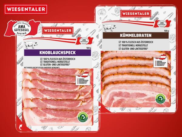 Kümmelbraten oder Knoblauchspeck