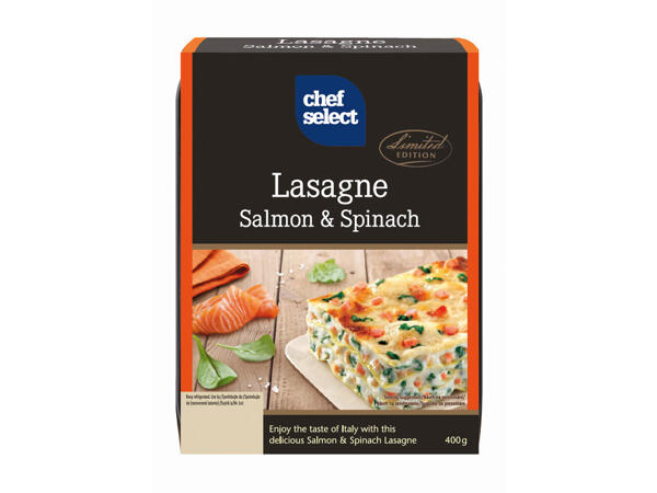 Lasagna cu somon și spanac