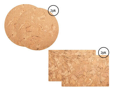Cork Placemat 2pk or Cork Coaster 4pk