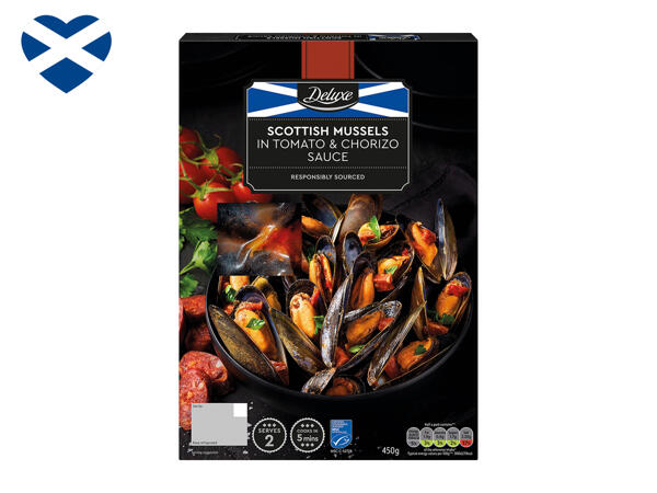 Deluxe Scottish Mussels in Tomato and Chorizo Sauce