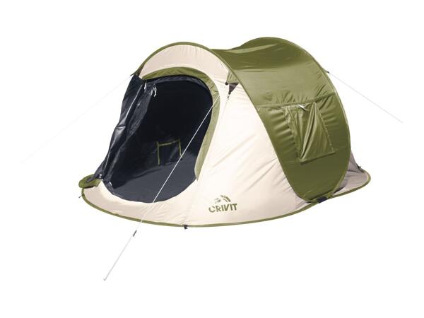 Crivit Beige & Green 2-Person Pop-Up Tent