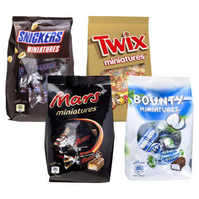 BOUNTY/MARS/ SNICKERS/TWIX 
Miniatures
