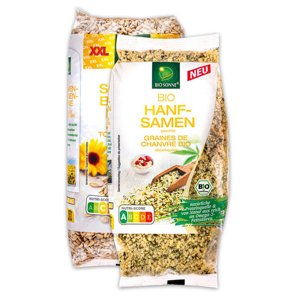 Bio-Sonnenblumenkerne / Hanfsamen XXL