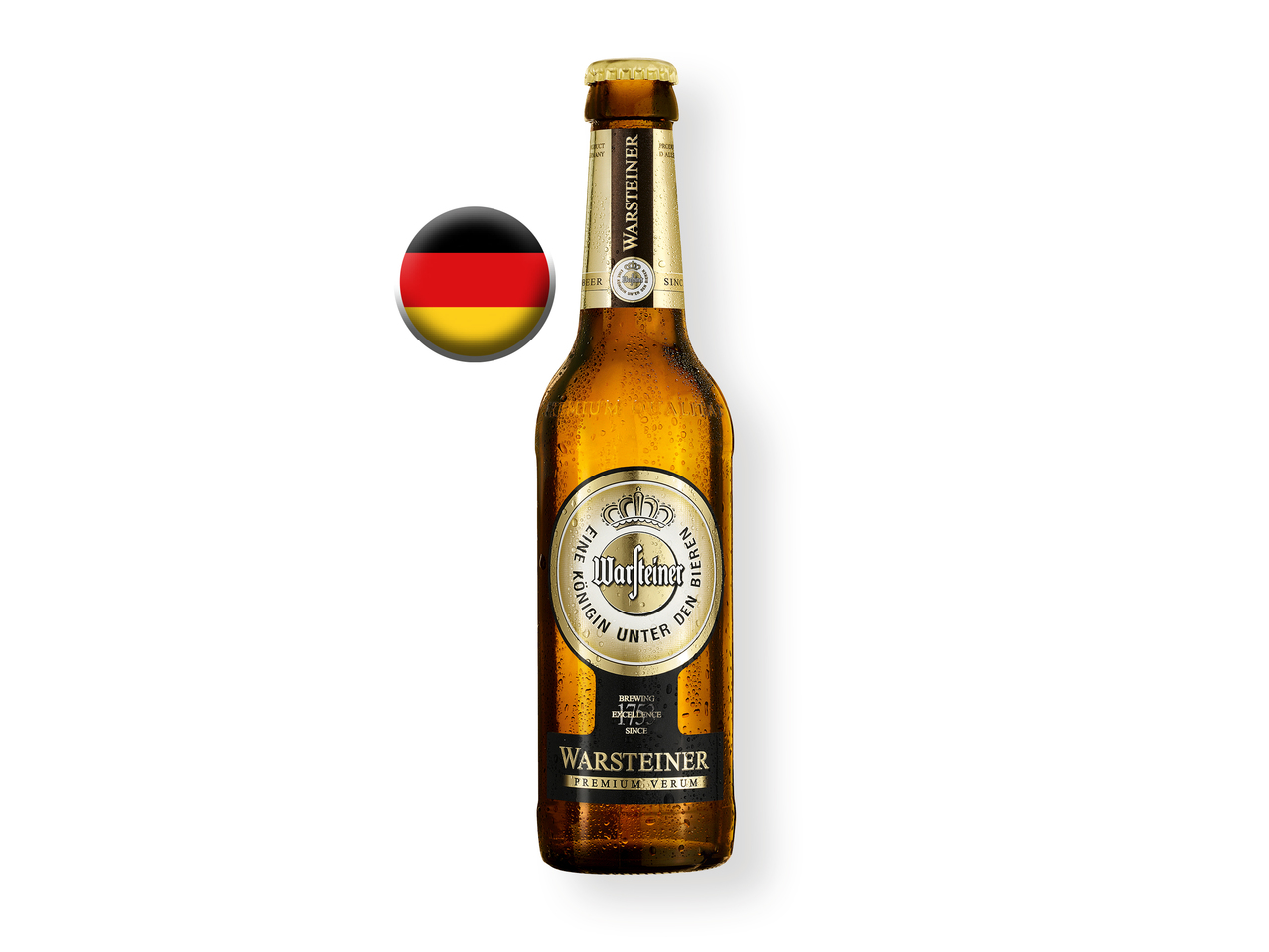 "Warsteiner" Cerveza rubia alemana