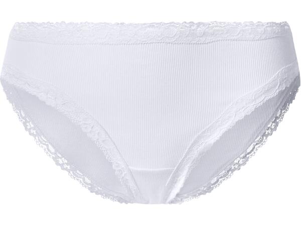 Ladies' Ribbed Briefs with Lace