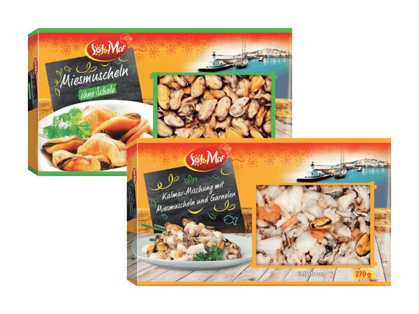 Meeresfrüchte oder Miesmuscheln