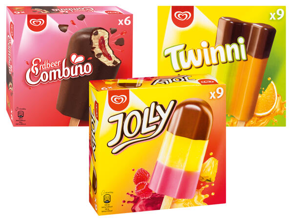 Eskimo Jolly Stieleis, Twinni oder Erdbeer Combino