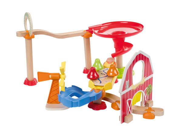 Circuit à billes en bois "Ferme", 35 pièces