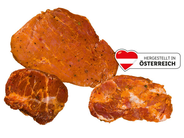 Frische Grillspezialitäten vom Schwein