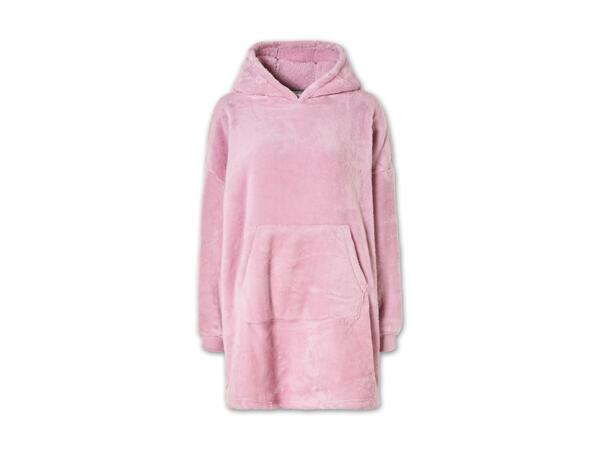 Damen/​Herren Oversize Plüschhoodie