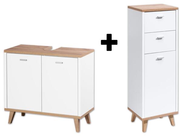 Bad-Möbelserie „Corfu", Unterschrank + Seitenschrank