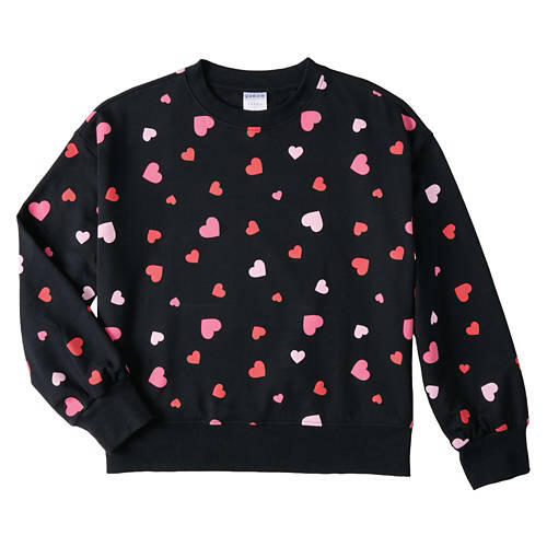Ladies Valentine Day's Pullover - Black, S