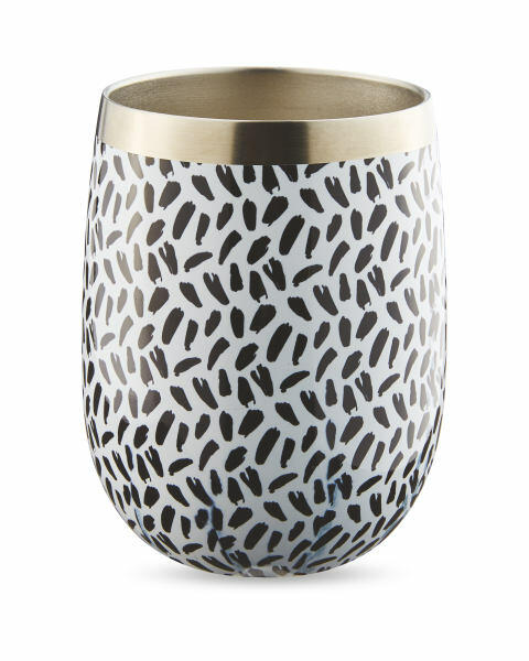 Black And White Insulated Tumbler