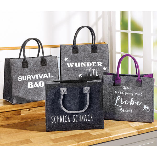 Tasche in Filzoptik