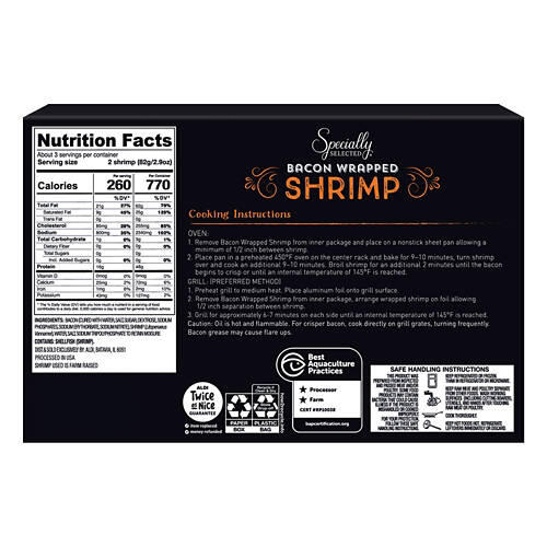 Bacon Wrapped Shrimp, 8.5 oz