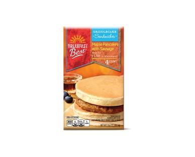 Breakfast Best Ham and Cheese Croissant or Sausage Griddlecake