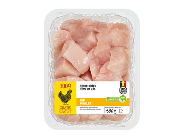 Dés de filet de poulet