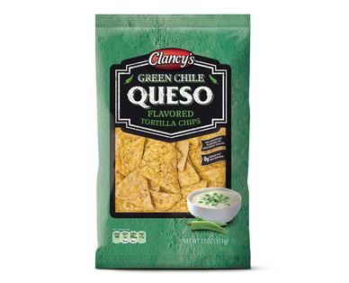 Clancy's Green Chile Queso Tortilla Chips