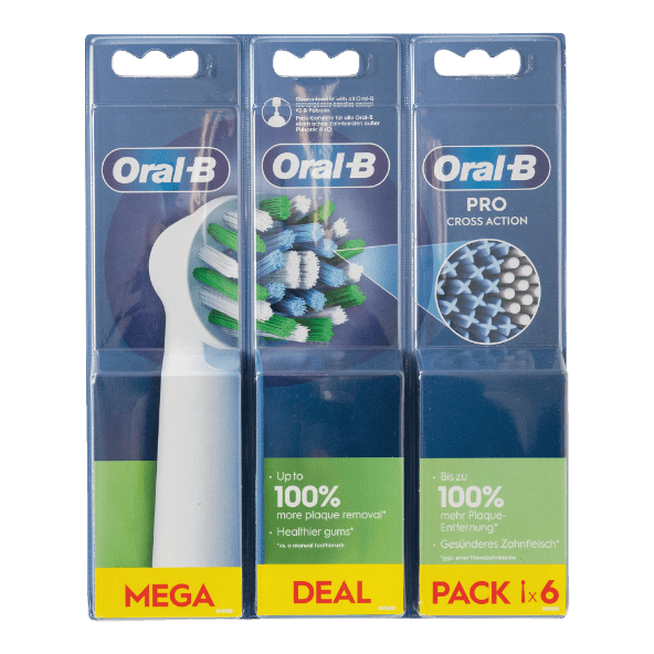 ORAL-B(R) 				Brossettes cross action, 6 pcs