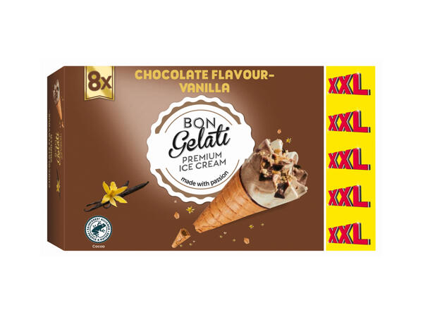 Chocolate and Vanilla Ice-cream Cones